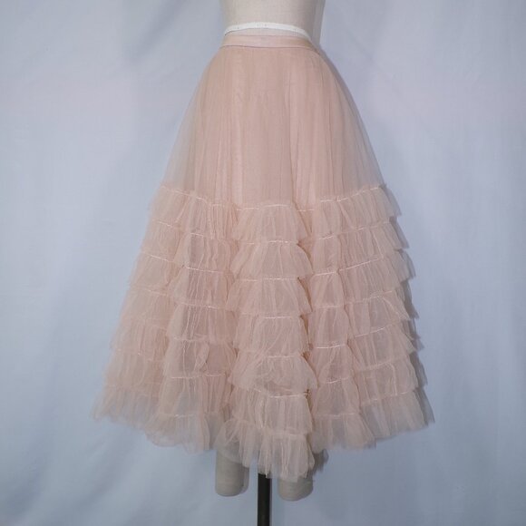 Love Shack Fancy Parriott Tulle Maxi Skirt, Size 4